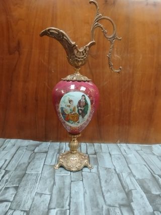 Jarrón ánfora bronce cerámica antiguo