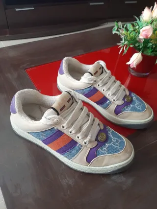 Zapatillas Gucci Beige/Azul/Naranja/Morado