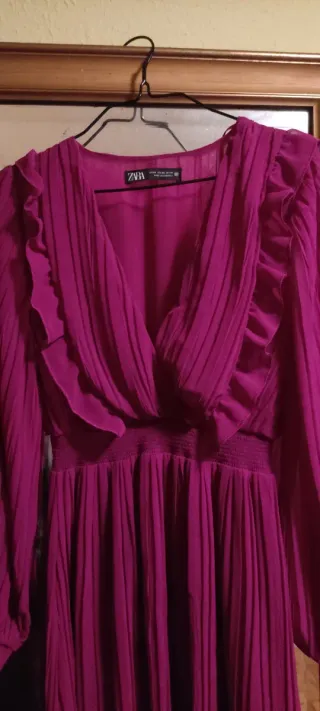 Vestido largo buganvilla Zara Talla XS