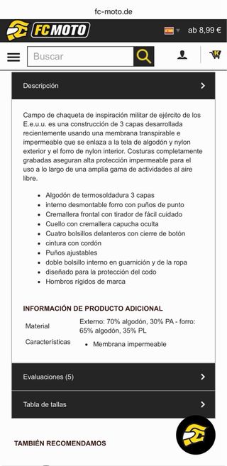 Chaqueta Blauer HT Ministry Talla M