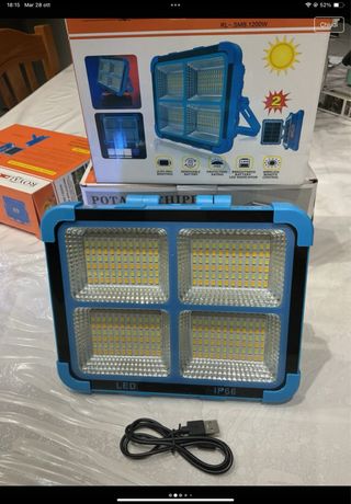 Lampada Solare LED USB Doppio Pannello