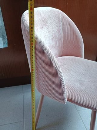 Sillón infantil rosa pana