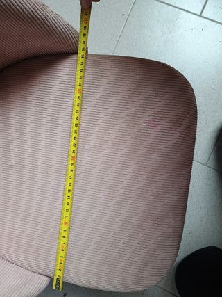 Sillón infantil rosa pana