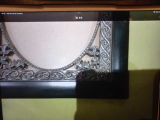 Marco de foto antiguo plateado