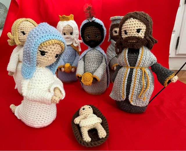 Belen de crochet hecho a mano