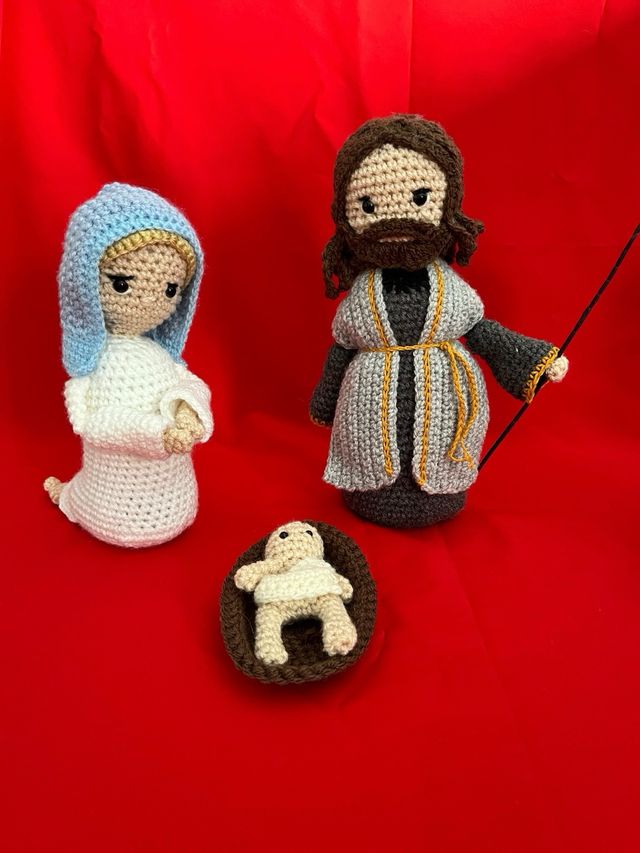Belen de crochet hecho a mano