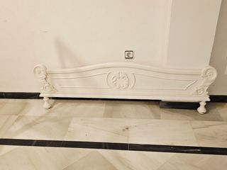 Piecero cama antiguo blanco