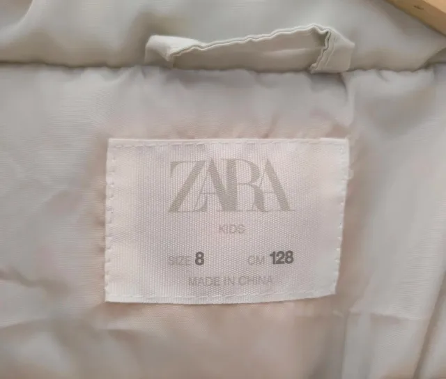 Abrigo plumas niña Zara beige