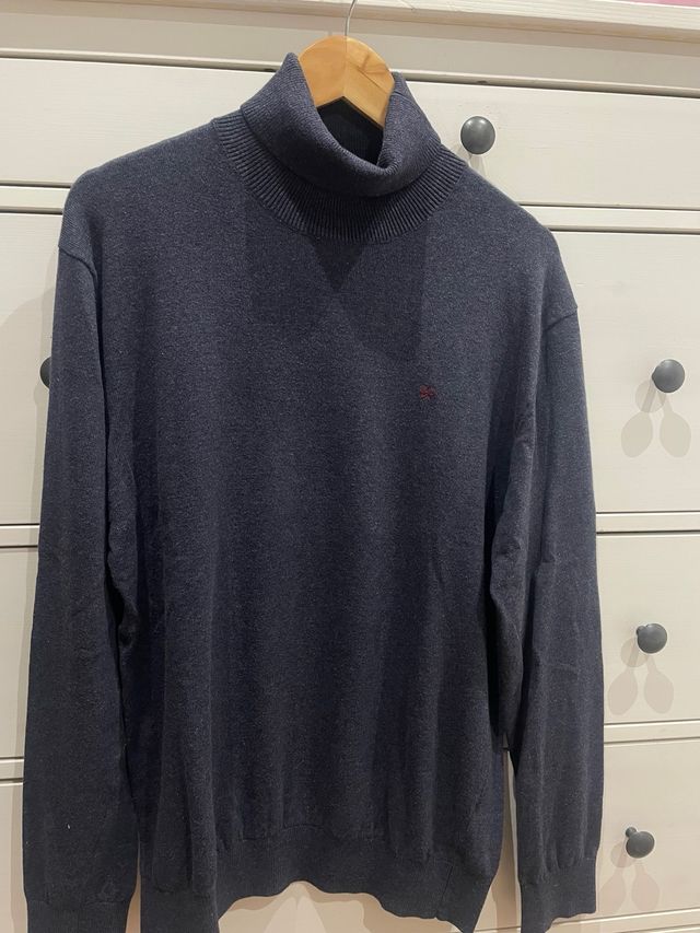 Jersey Silbon cuello alto azul