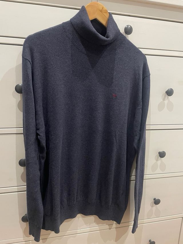 Jersey Silbon cuello alto azul