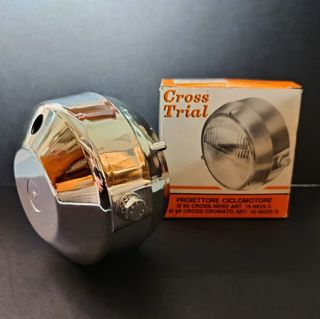 Faro Ciclomotore Cross Trial CEV Cromato