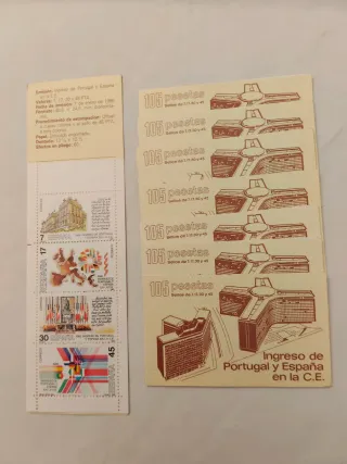 Sellos España Portugal Ingreso C.E.