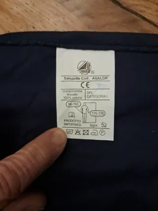 Salopette da lavoro blu nuova