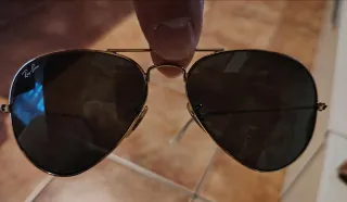 Gafas Ray-Ban Aviador Dorado y Negro