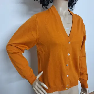 Cardigan arancione donna vintage