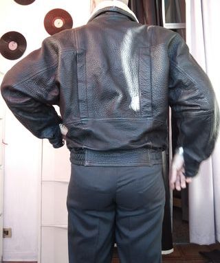 Giacca Montone Vintage in Pelle nero size M ITALIA