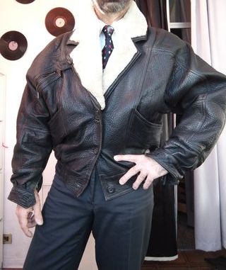 Giacca Montone Vintage in Pelle nero size M ITALIA