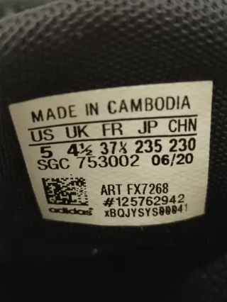 Zapatillas Adidas Azul y Blanco. Talla 37 1/2