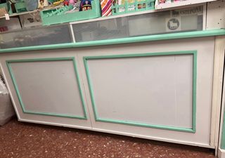 Mostrador expositor vitrina de cristal tienda 