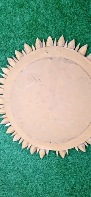 Espejo Sol Antiguo Madera y Dorado