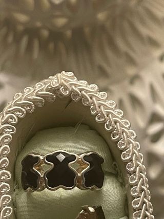 Anillo Tous Ónix Negro y PLATA