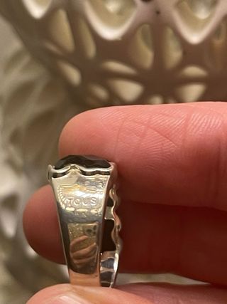 Anillo Tous Ónix Negro y PLATA