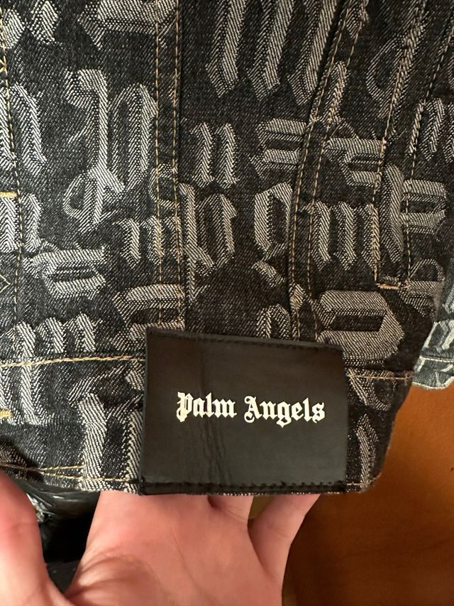 Chaqueta Palm Angels Logo Negro/Gris