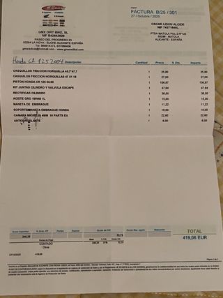 Honda CR 125 2004 Válvula Eléctrica