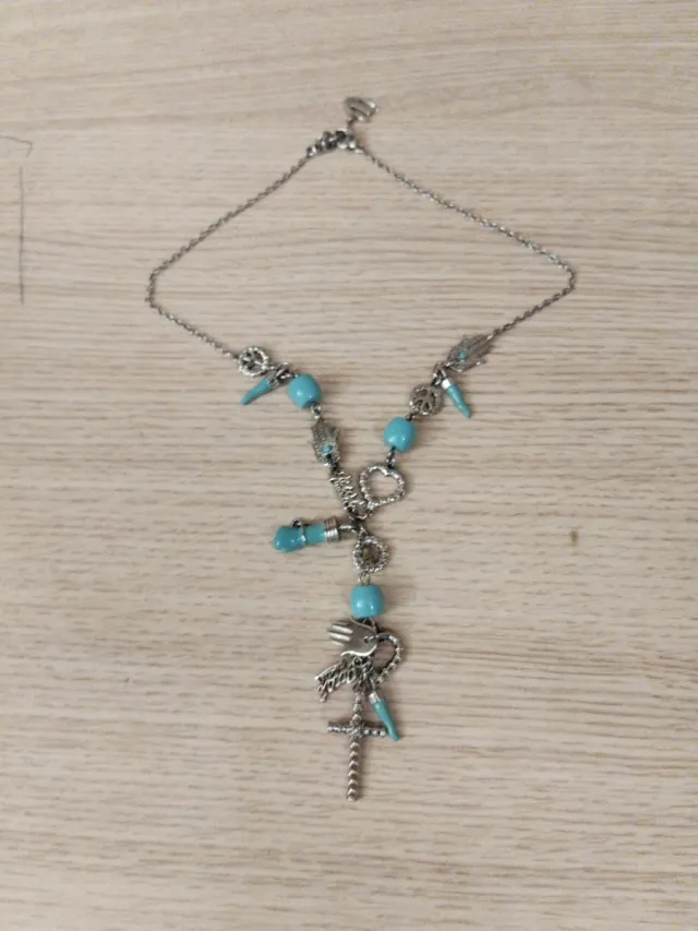 Colgante Caballos Plata Turquesa