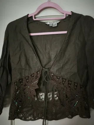 Chaqueta Zara fina encaje lentejuelas