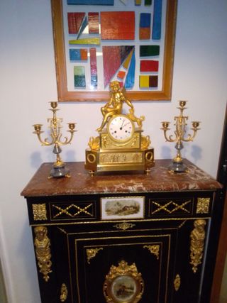 Candelabros Franceses Antiguos Dorados