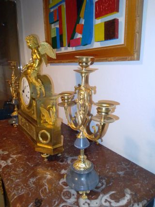 Candelabros Franceses Antiguos Dorados