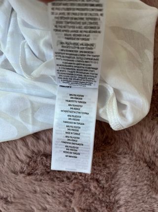 Frill Sleeve Burnout Pattern Top White