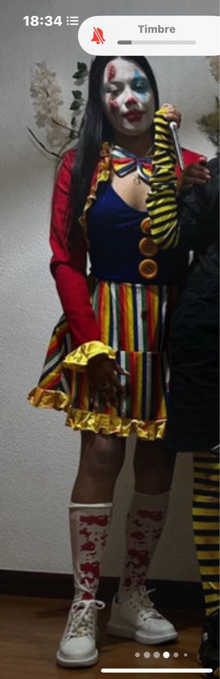 Disfraz payasa diabólica talla única