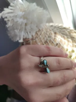 Anillo larimar y plata