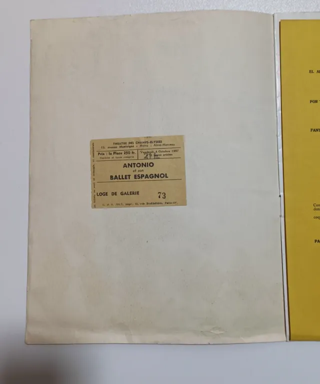 Programa Ballet Antonio Champs Elysees