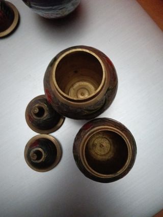 3 soprammobili ottone floreali