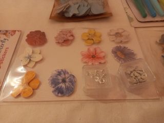 Lote manualidades: Brush Pens, lazos, flores