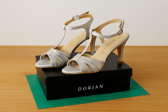 Zapatos de tacón plateados Dorian