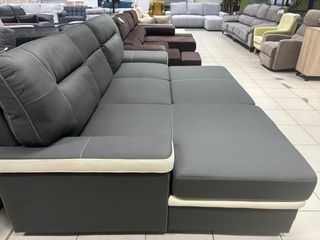 Sofá Cama Gris con Arcón