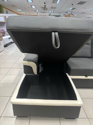 Sofá Cama Gris con Arcón