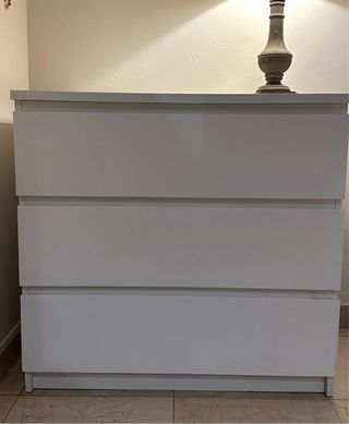 2 Cómodas Malm Ikea 3 cajones blanca