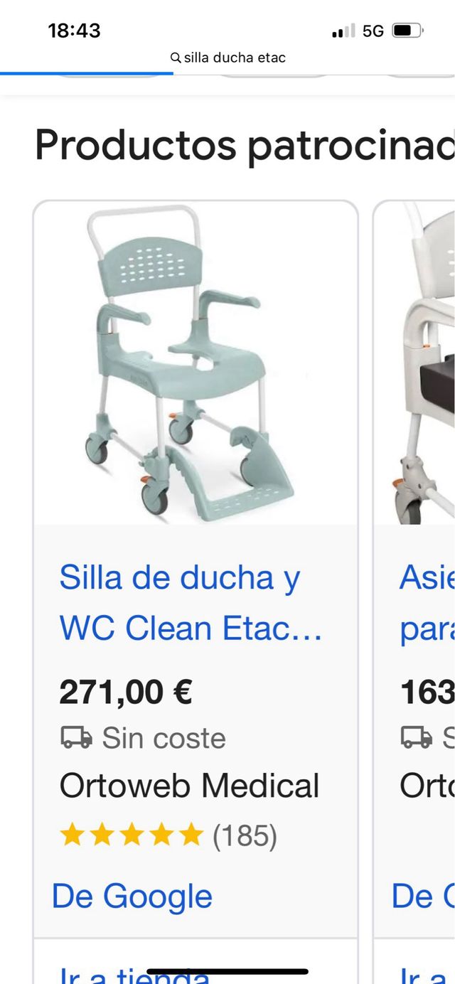 Silla Etac ortopedia WC y Ducha