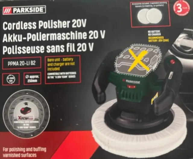 Pulidora Parkside 20V PPMA 20-LI B2