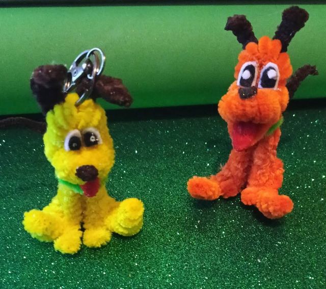 Portachiavi cane Plutone peluche