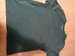 Camisa básica hombre verde azulado