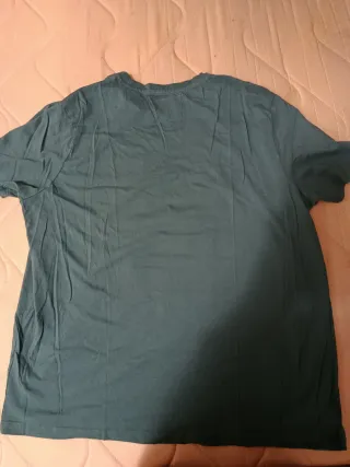 Camisa básica hombre verde azulado