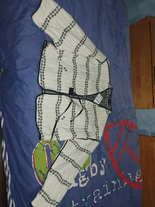 Chaqueta Kimono Zara Blanca Talla XL