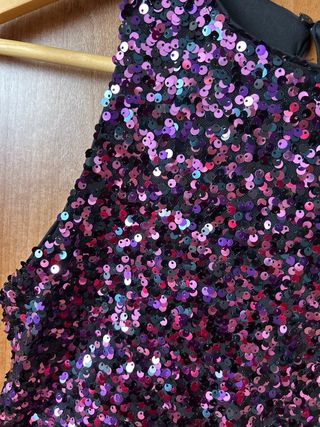 Top lentejuelas morado 