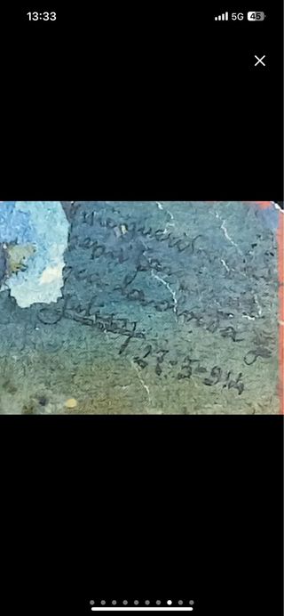 pieza única oleo impresionista 1914